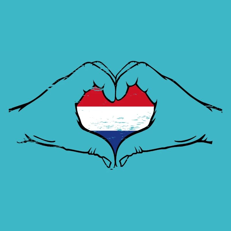 Drapeau hollandais coeur utilisé