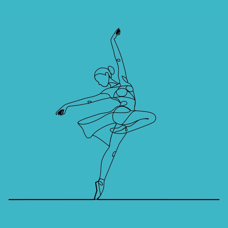 Ballet dancer - art line
