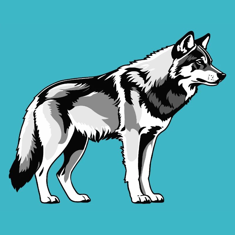 Loup - Conception de chien mignon