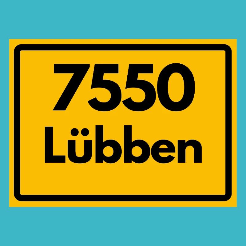 ALTE POSTLEITZAHL PLZ RETRO 7550 LÜBBEN