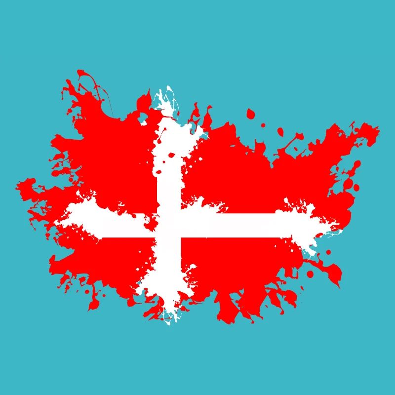 Drapeau éclaboussé du Danemark