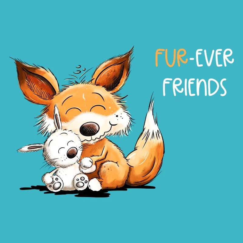 Fuchs Mit Hase Freundschaft Spruch