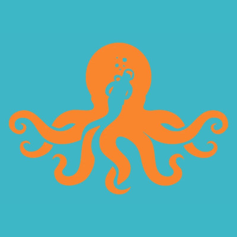 Orange Octopus Diver
