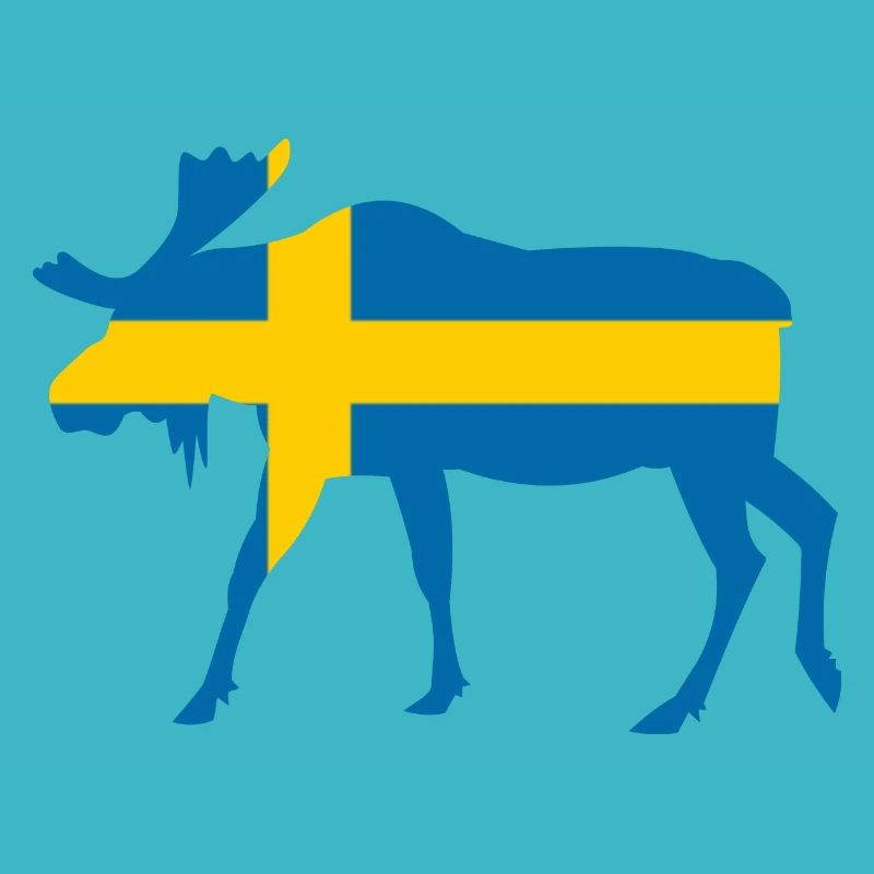 Elk Suède Drapeau Vacances