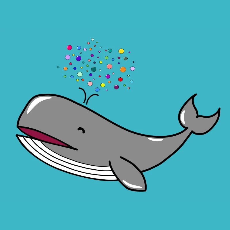 Baleine heureuse Bulle Baleine heureuse Baleine heureuse