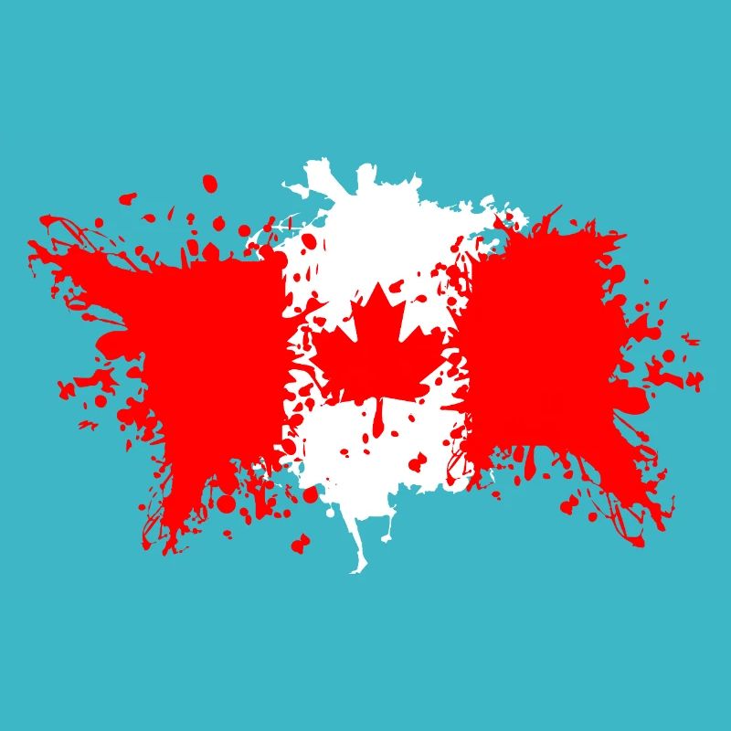 Éclaboussure de couleurs du drapeau canadien