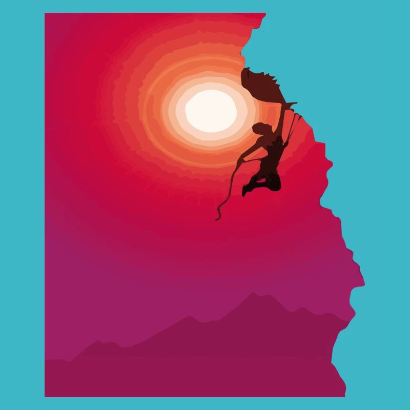 Cadeau d'alpinisme au lever du soleil