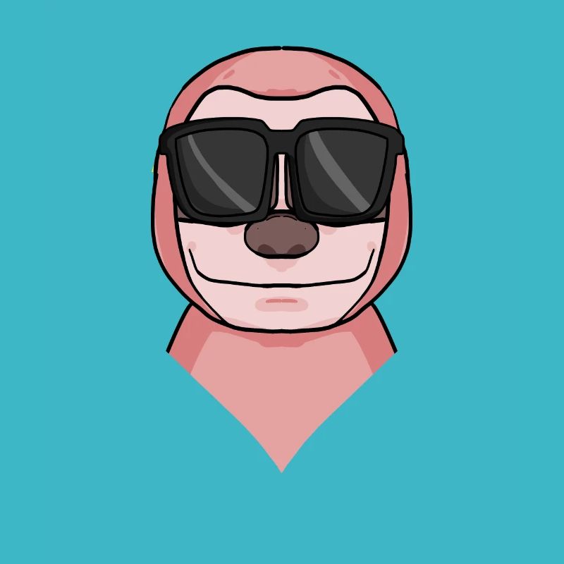 Sloth with glasses