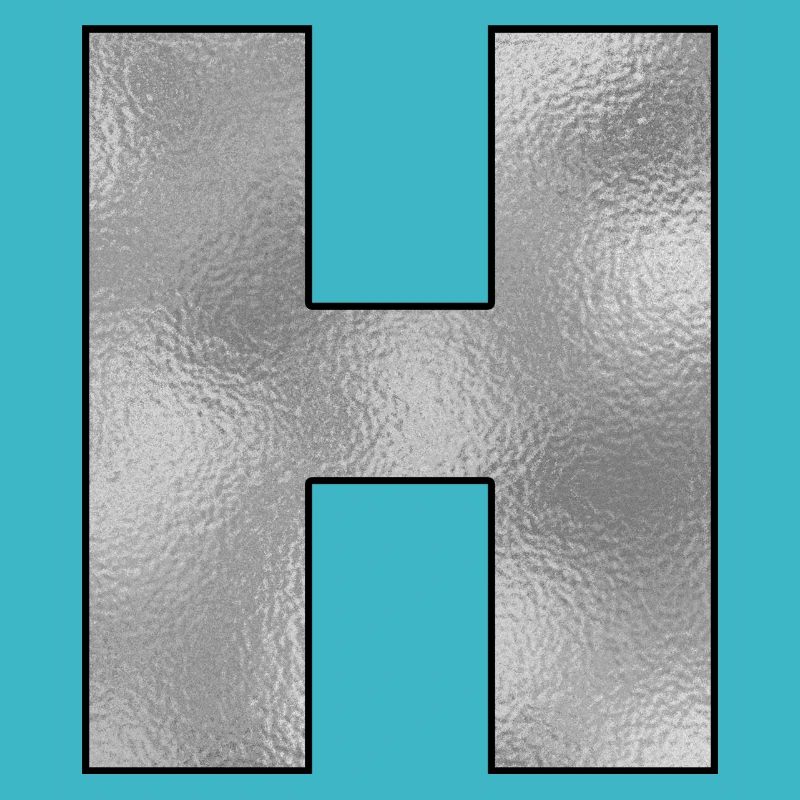 Buchstabe H Silber