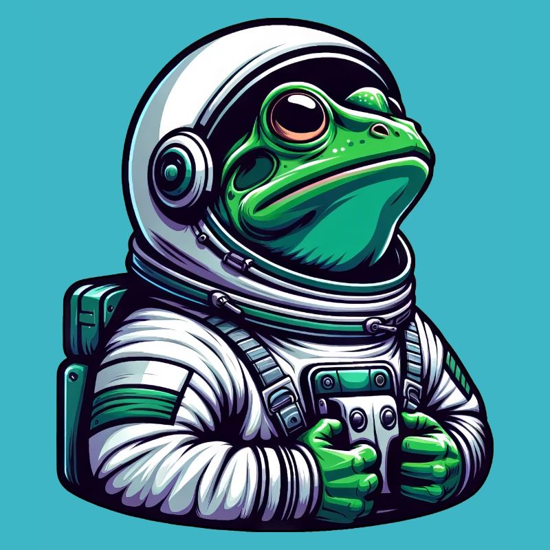 Grenouille astronaute dans l’espace