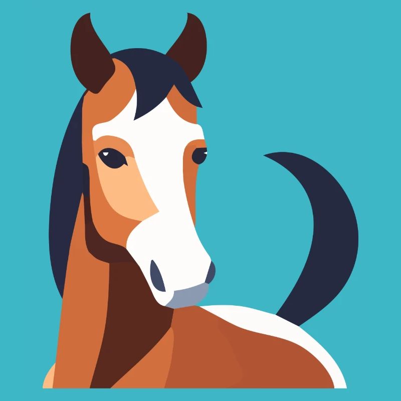 Cheval à fourrure brune