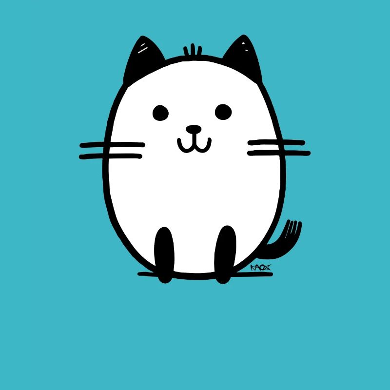 Drawing funny cat