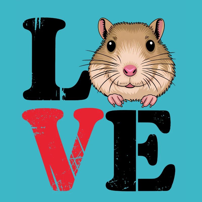 Love Gerbil Saying Racing Rat Gerbil Gift