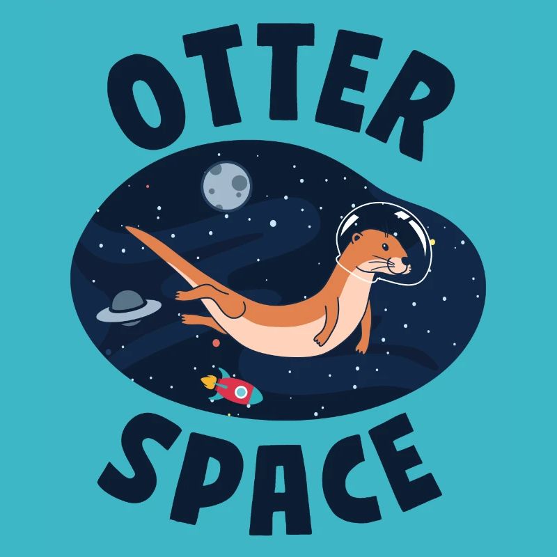 Otter Pun Space Science Astronaut