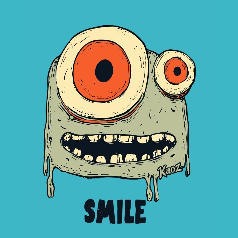 Monstre effrayant avec de grands yeux