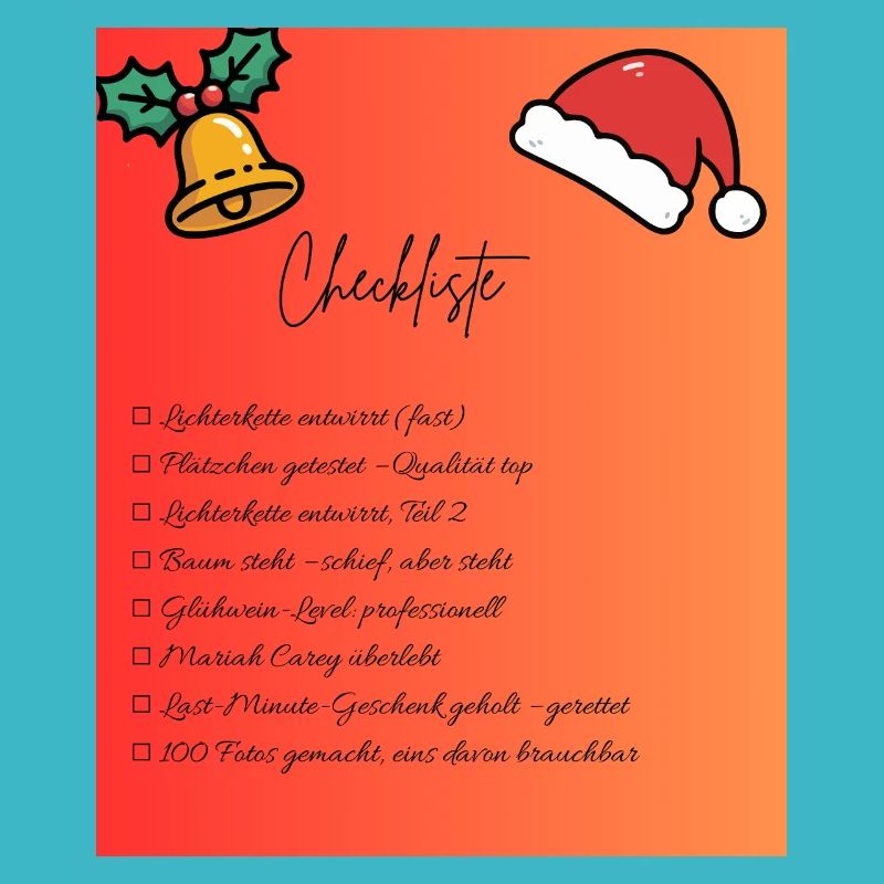 Conception de la liste de contrôle de Noël