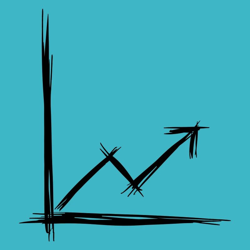 Success chart, hand drawing/doodle.