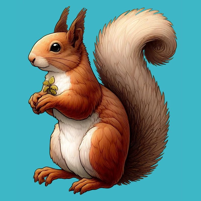 Cute Red Squirrel - Little Redhead