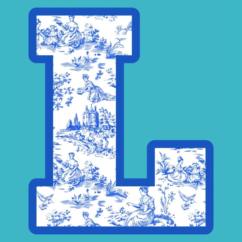 Buchstabe l blaue Chinoiserie