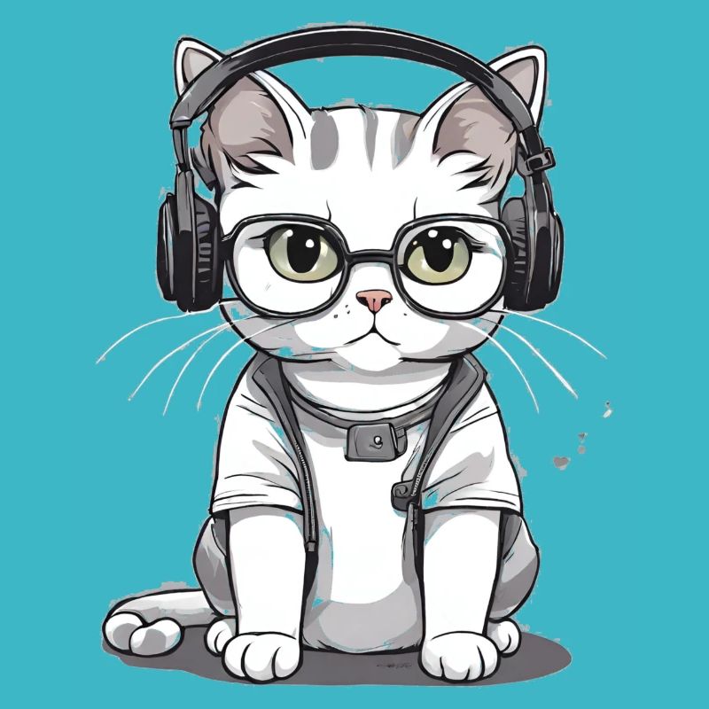 Chat à lunettes