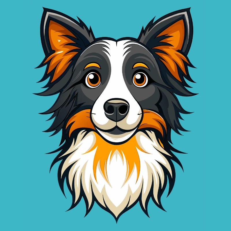 Border Collie concentré élevant des moutons