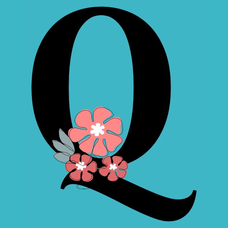 Lettre q fleurs minimalistes