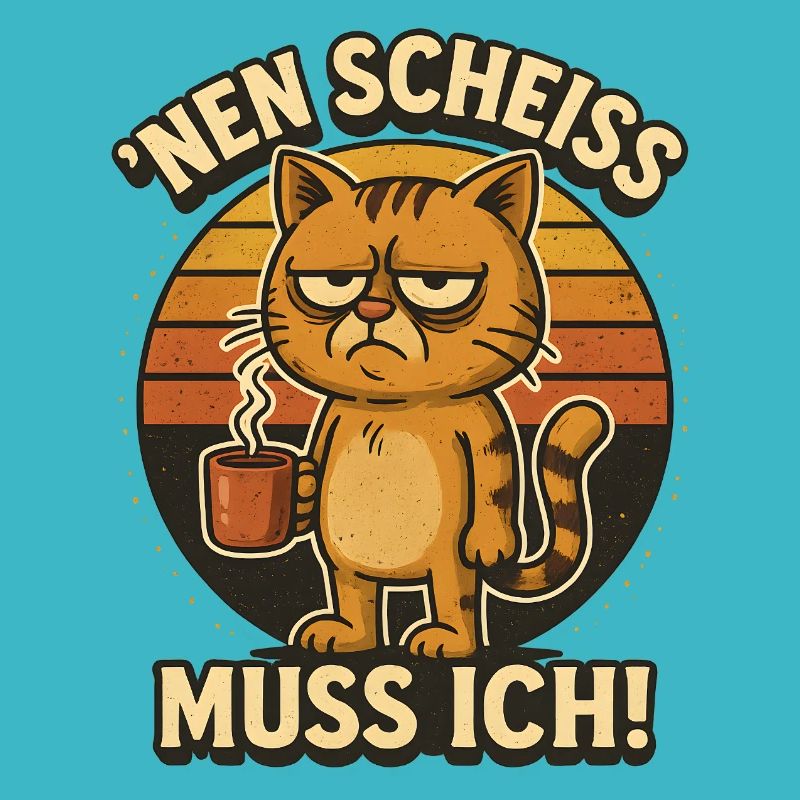 Lustige Katze mit frechem Spruch