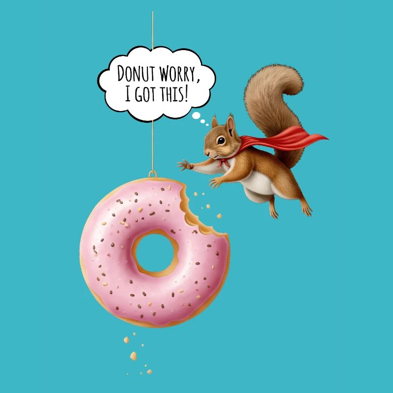 Niedliche Eichhörnchen mit Donut