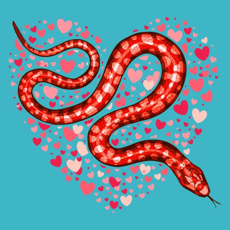 Valentine's Day Snake I Steal Hearts Python Lover
