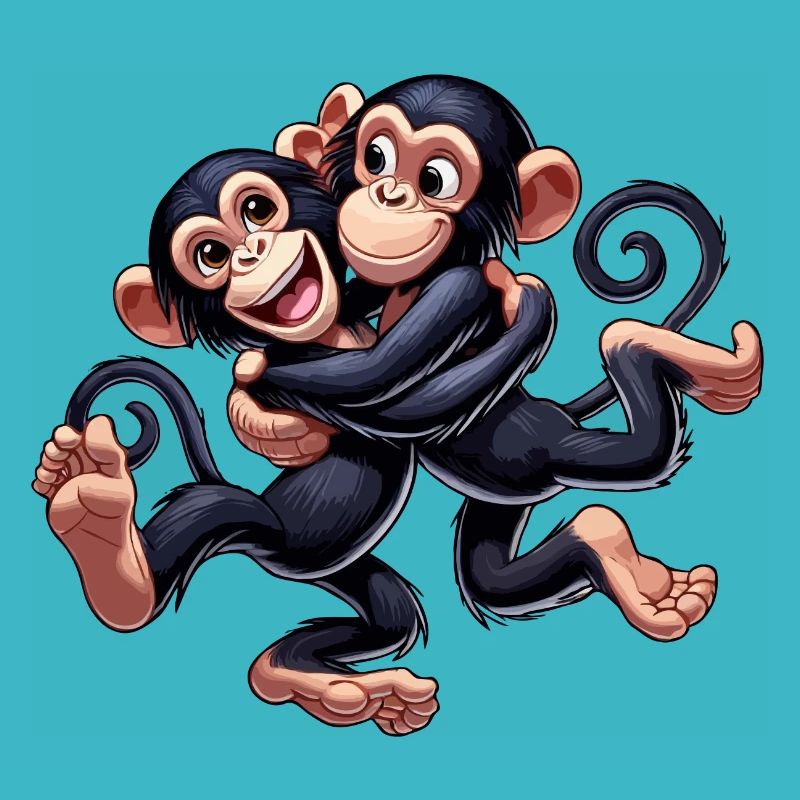 Chimpanzee couple