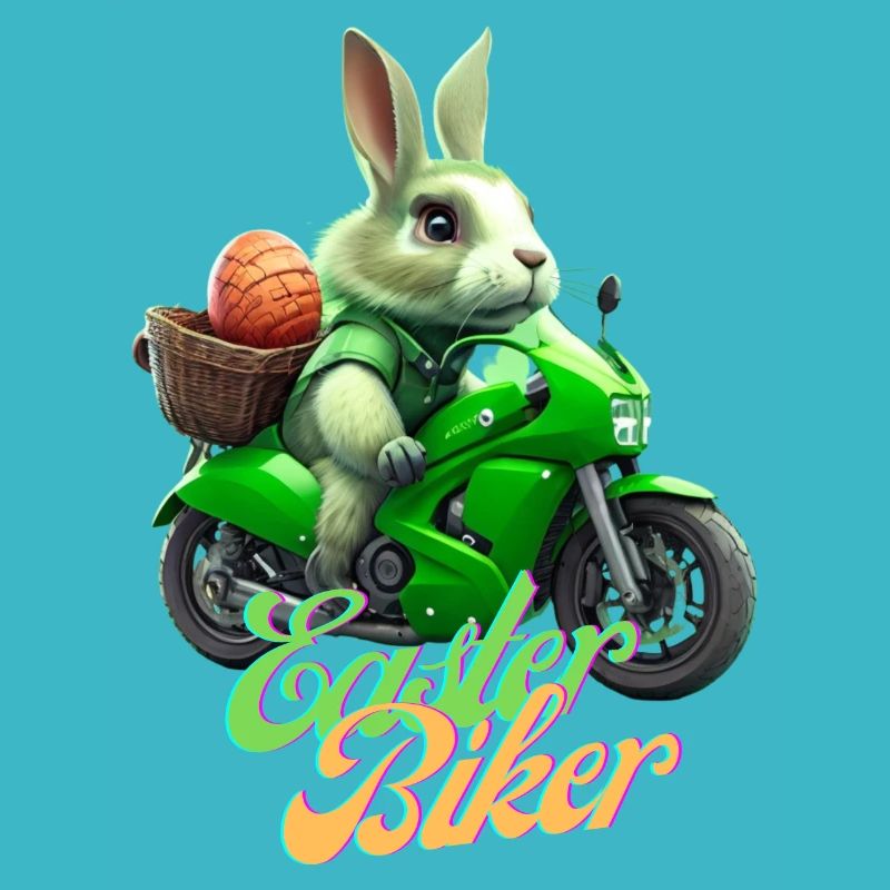 Biker de Pâques - Le lapin de Pâques devient un motard