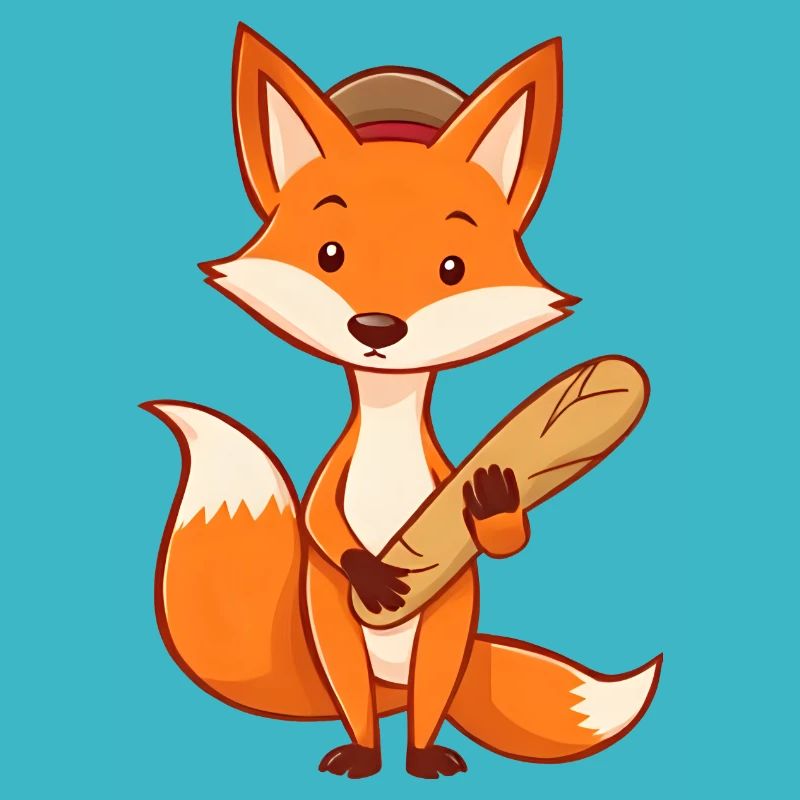 Cheerful Fox with Hat