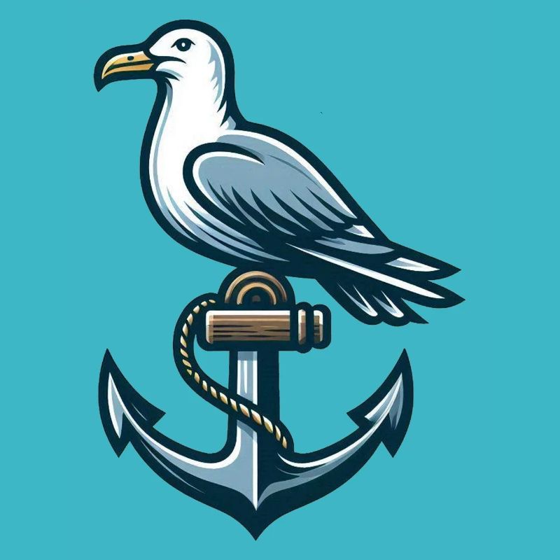 Anker mit Möwe