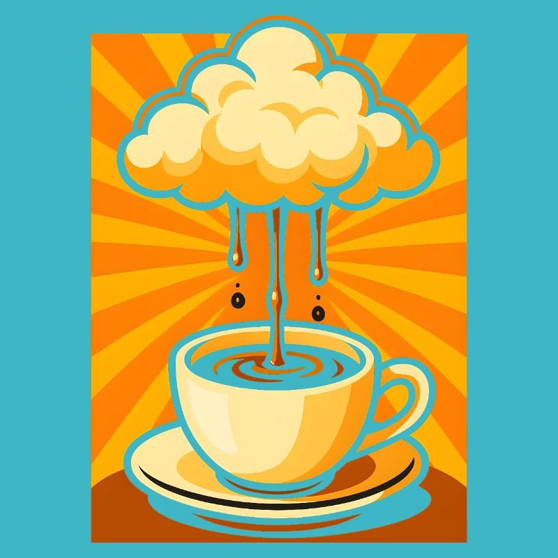 Surreal Cloud Coffee Burst