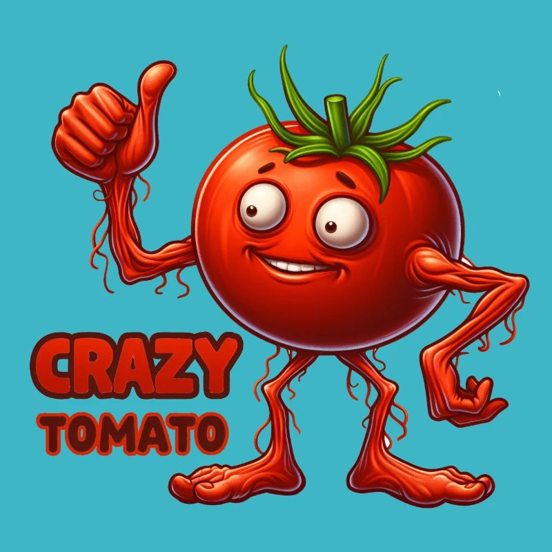 Crazy Veggies: Horror Tomato and Thumbs Up