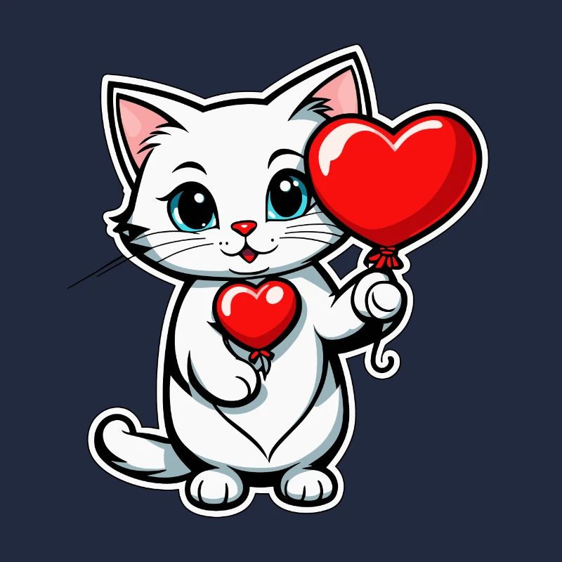 Coeur de chat - Saint-Valentin