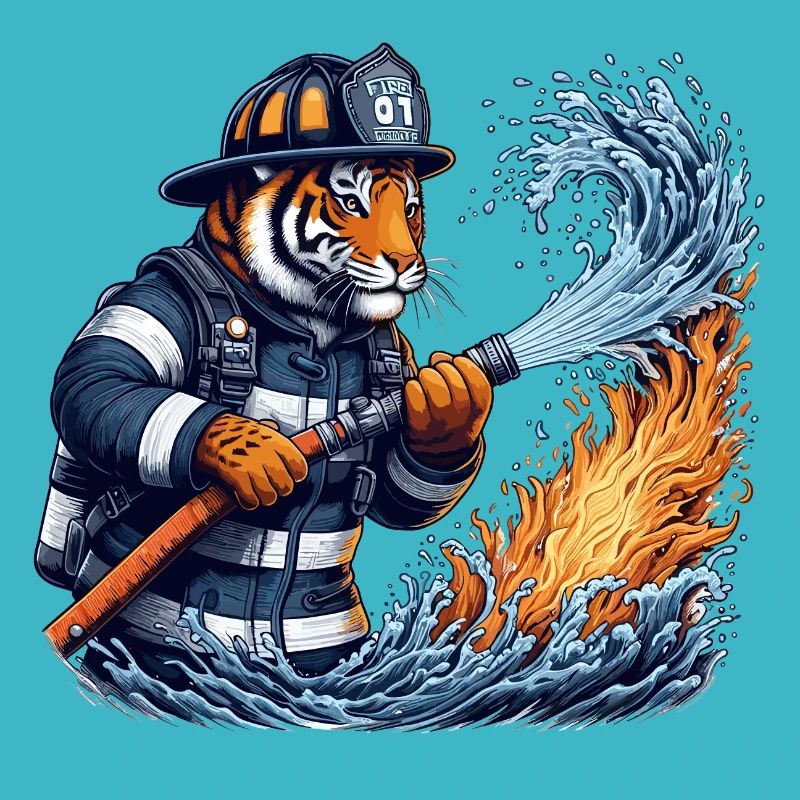 Cadeau de tigre de pompier