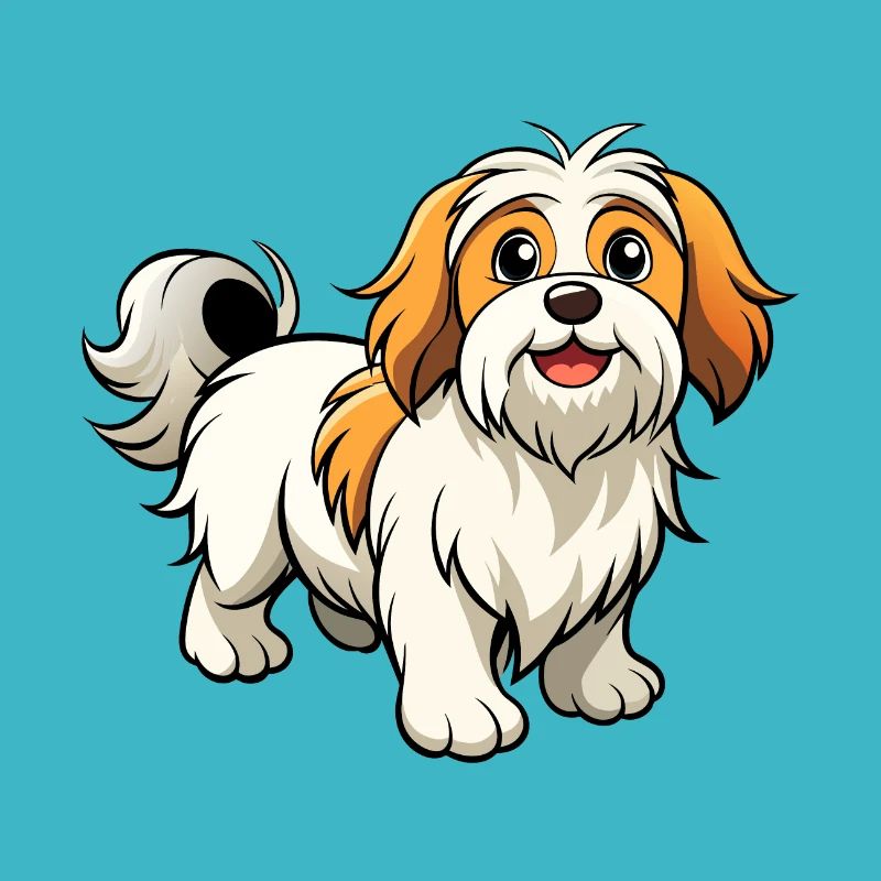 Parade confiante de Lhassa Apso