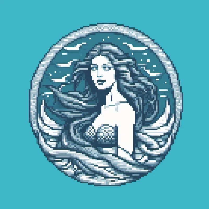 Sirène océanique Pixel