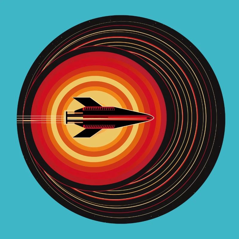 Fusée rétro en orbite