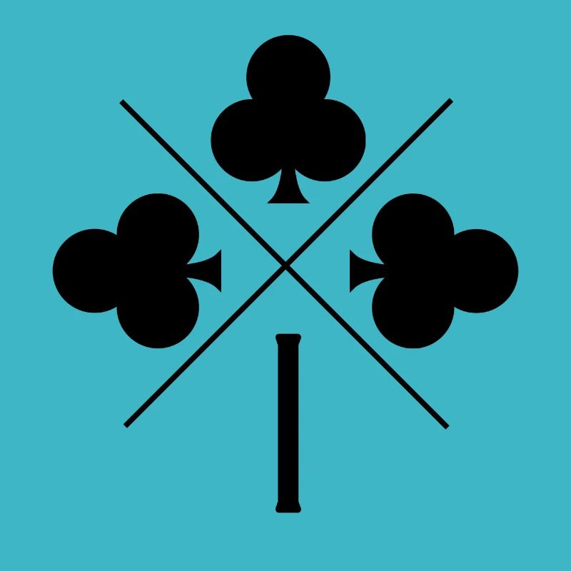 Letter i lucky clover