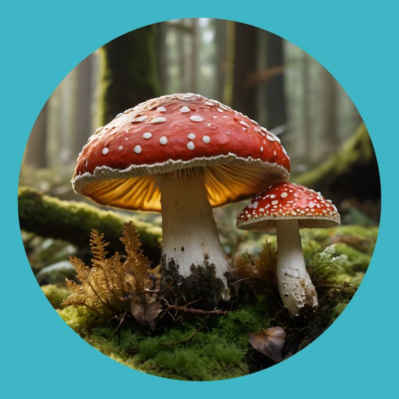 Toadstool - Amanita Muscaria in the forest