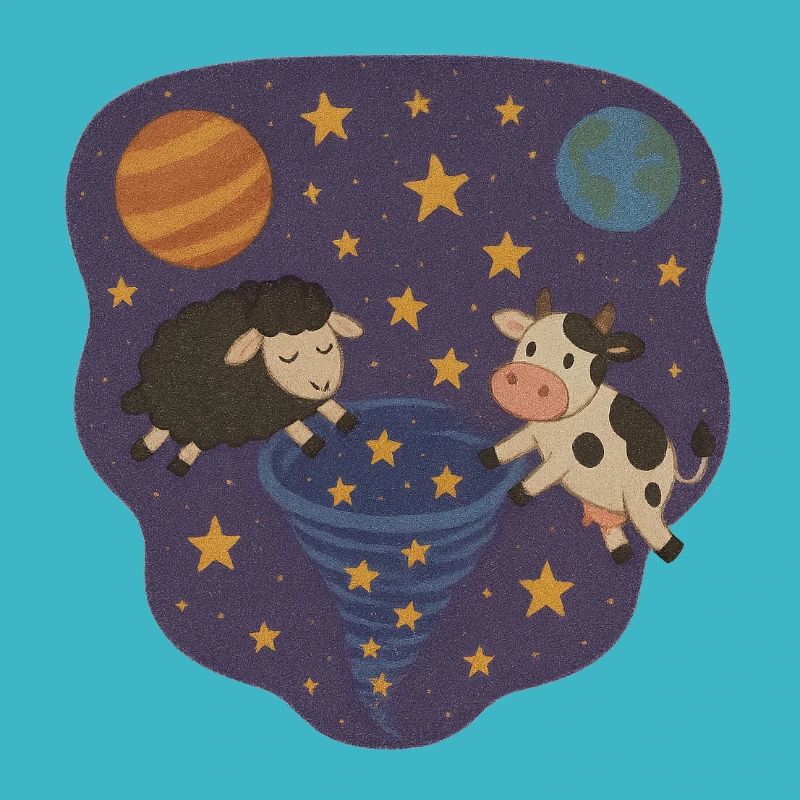 Vache et mouton de l’espace