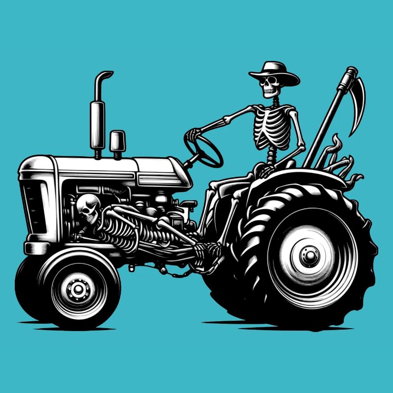 Landwirt auf einem Traktor