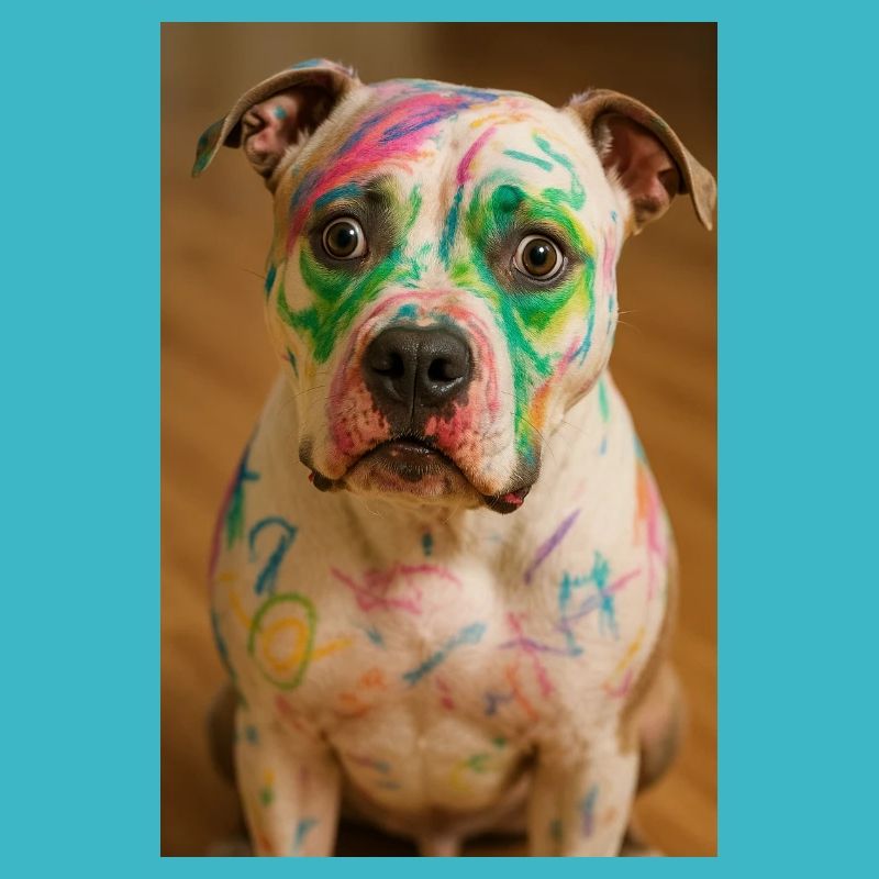 Le chien peint