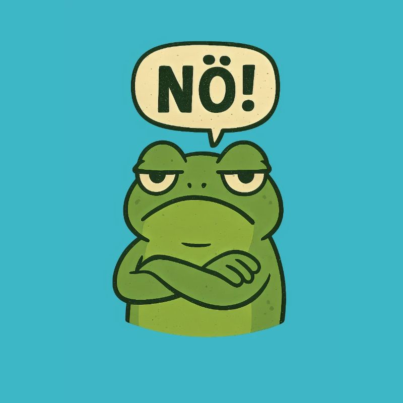 Statement Nope Frog Just No