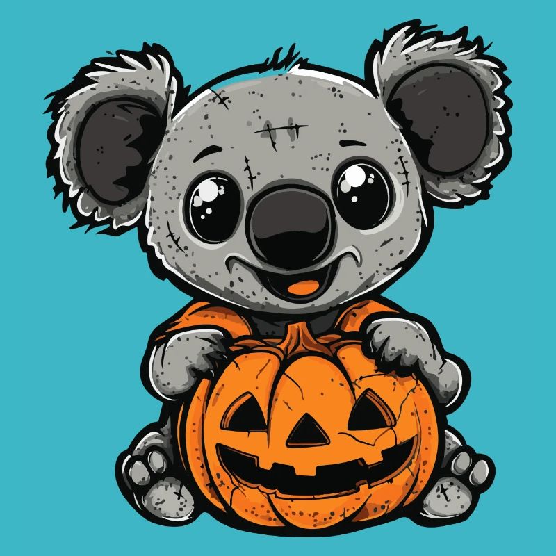 Koala Halloween Comic Funny
