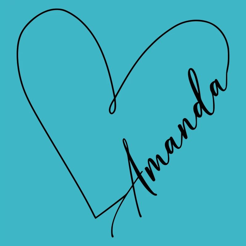 Amanda Name Heart Line
