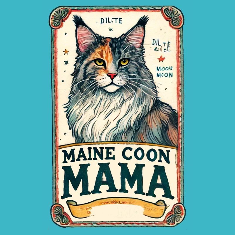 Dilute Calico MaineCoon Mama