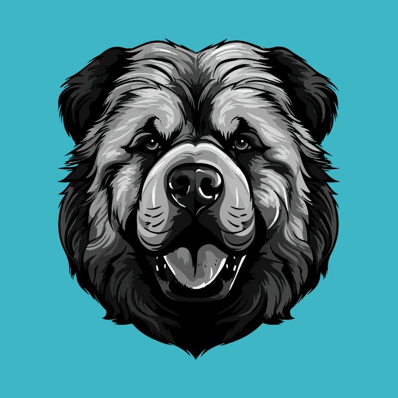 Chow Chow Dog Head